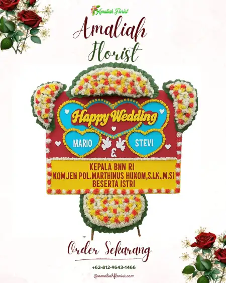 Papan Bunga Pernikahan Tunjungsekar